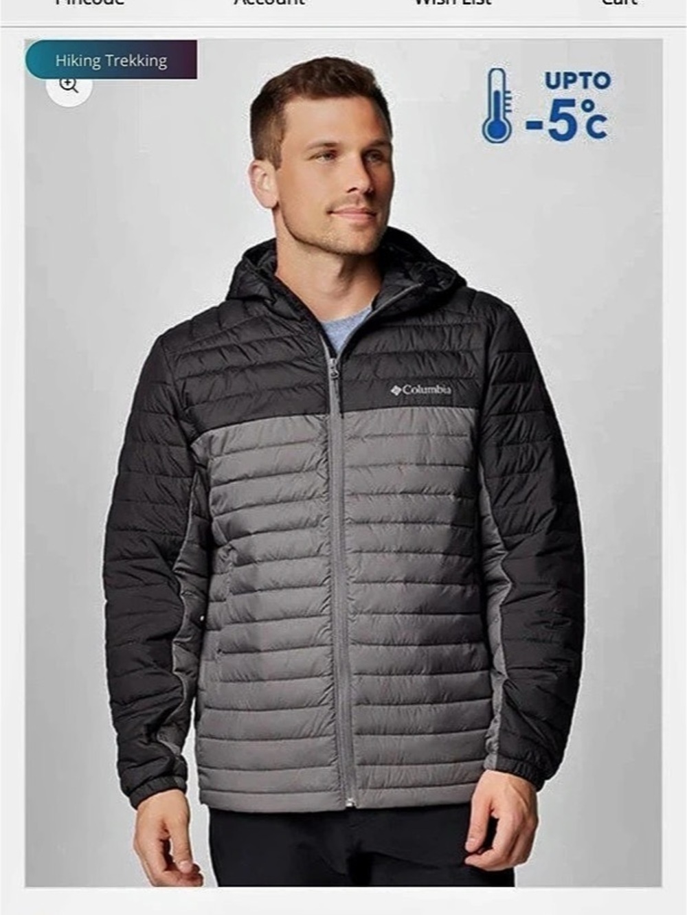 Columbia Winter Hooded Jacket Color Block Black & Gray Small NWT